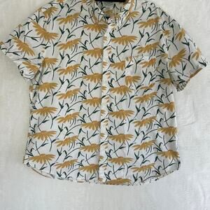 Jcrew stretch yellow floral button